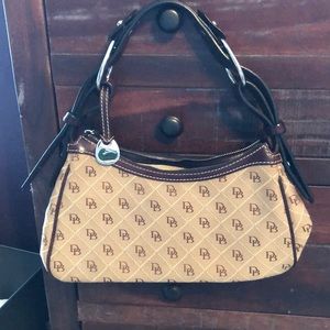 Dooney and Bourke signature brown hobo bag